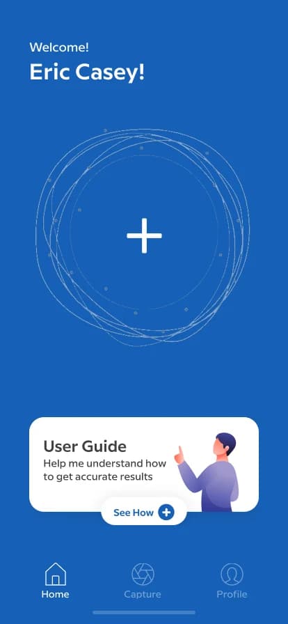 Vastmindz home screen — start a scan